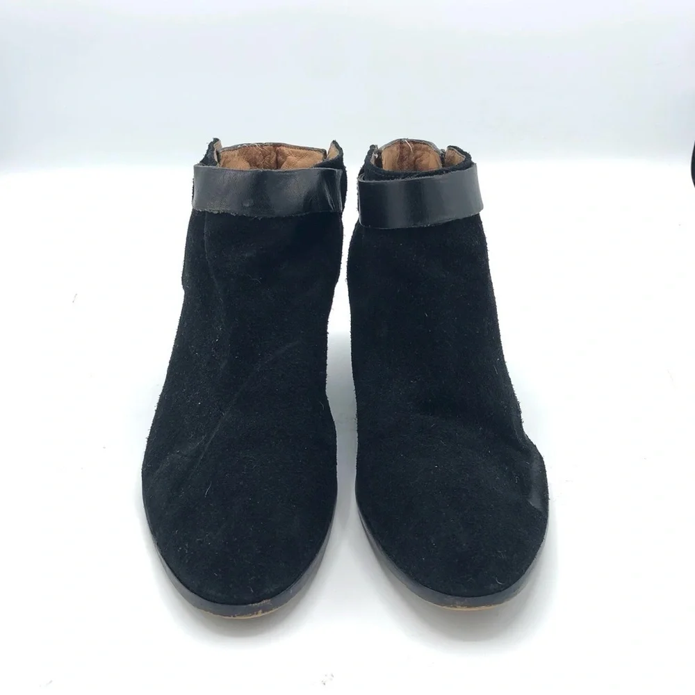 MADEWELL Charley Collar Stud Boot Ankle Boot Bootie Black Suede Leather 7.5 MWL